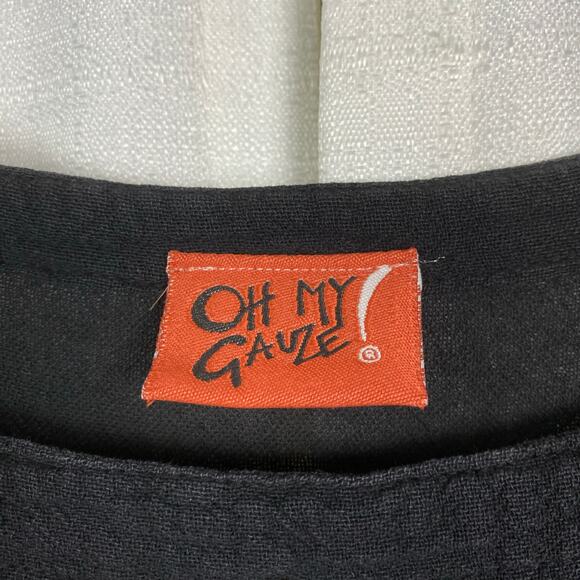 Oh My Gauze Black Cotton Sleeveless Cabo Maxi Dress Sz.1(S/M) - Picture 4 of 11